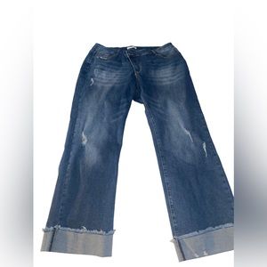 Mekool size 3x juniors? Wide leg cuffed jeans new